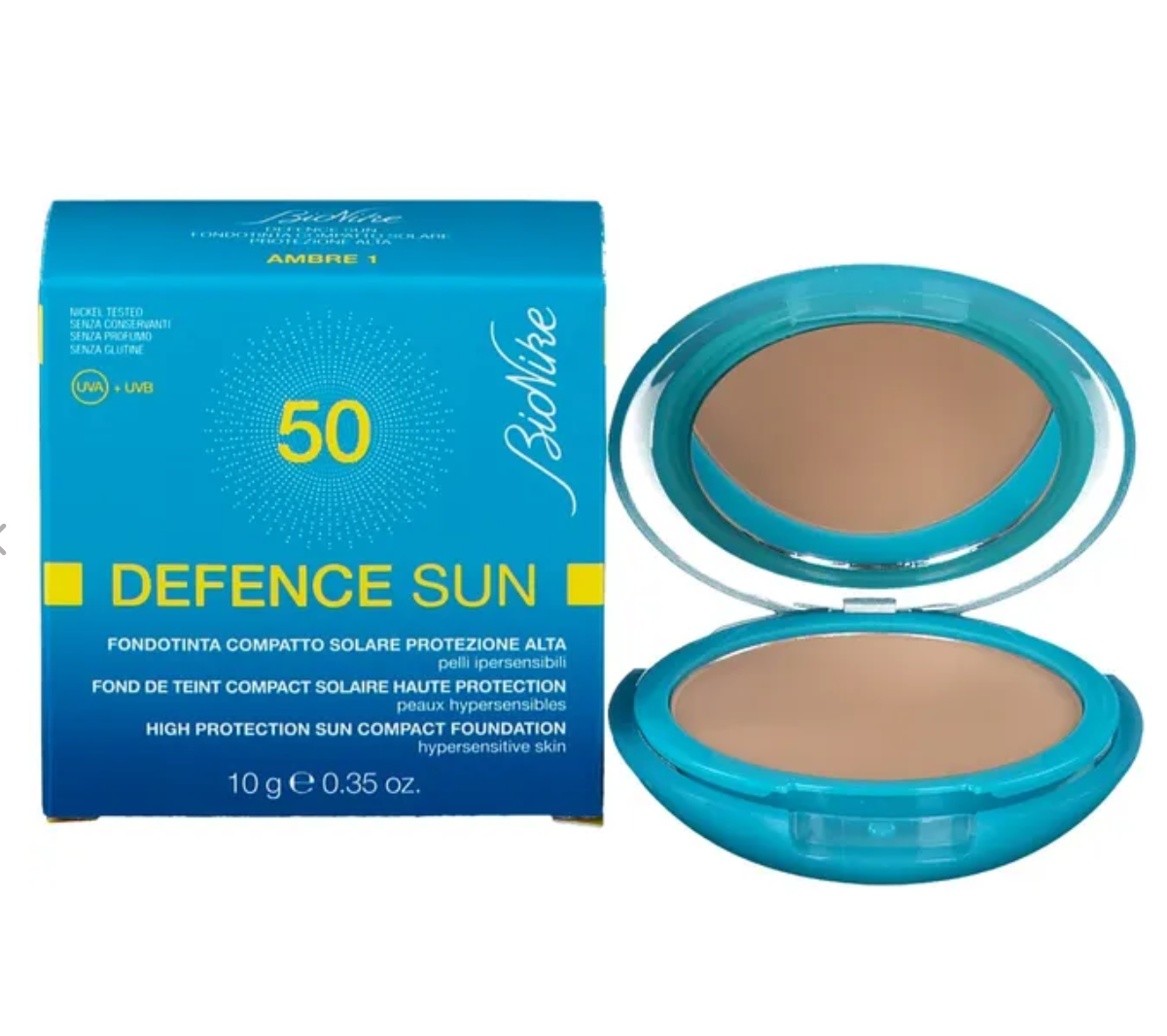 Defence Sun Compact | Fond de Teint | SPF 50 - N.1 AMBRE