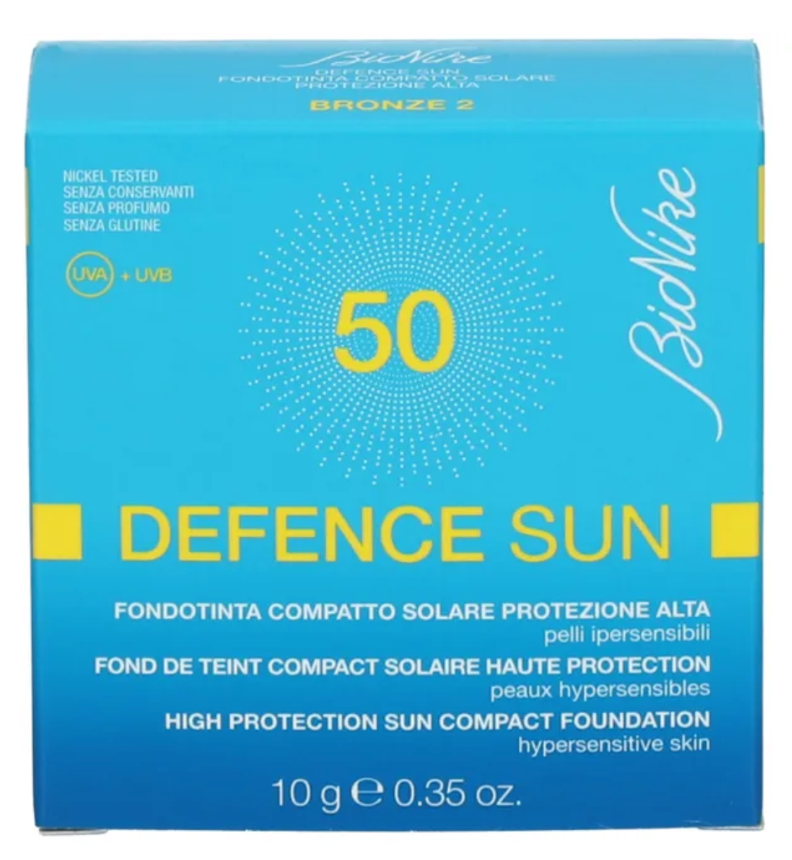 Defence Sun Compact | Fond de Teint | SPF 50 - N.2 BRONZE