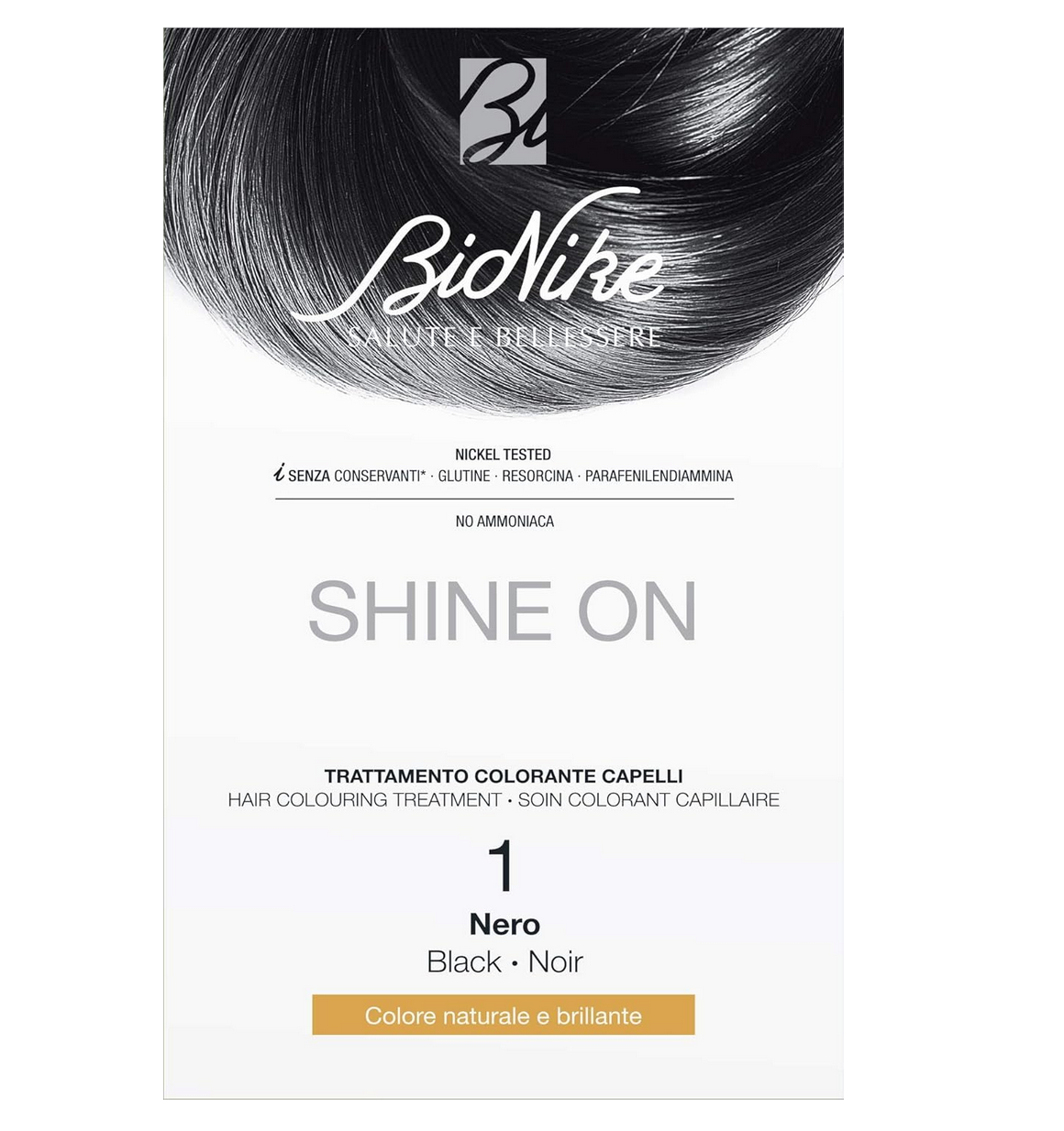 Bionike Shine On | Teinture des cheveux Femme | 125ml | 01 Noir