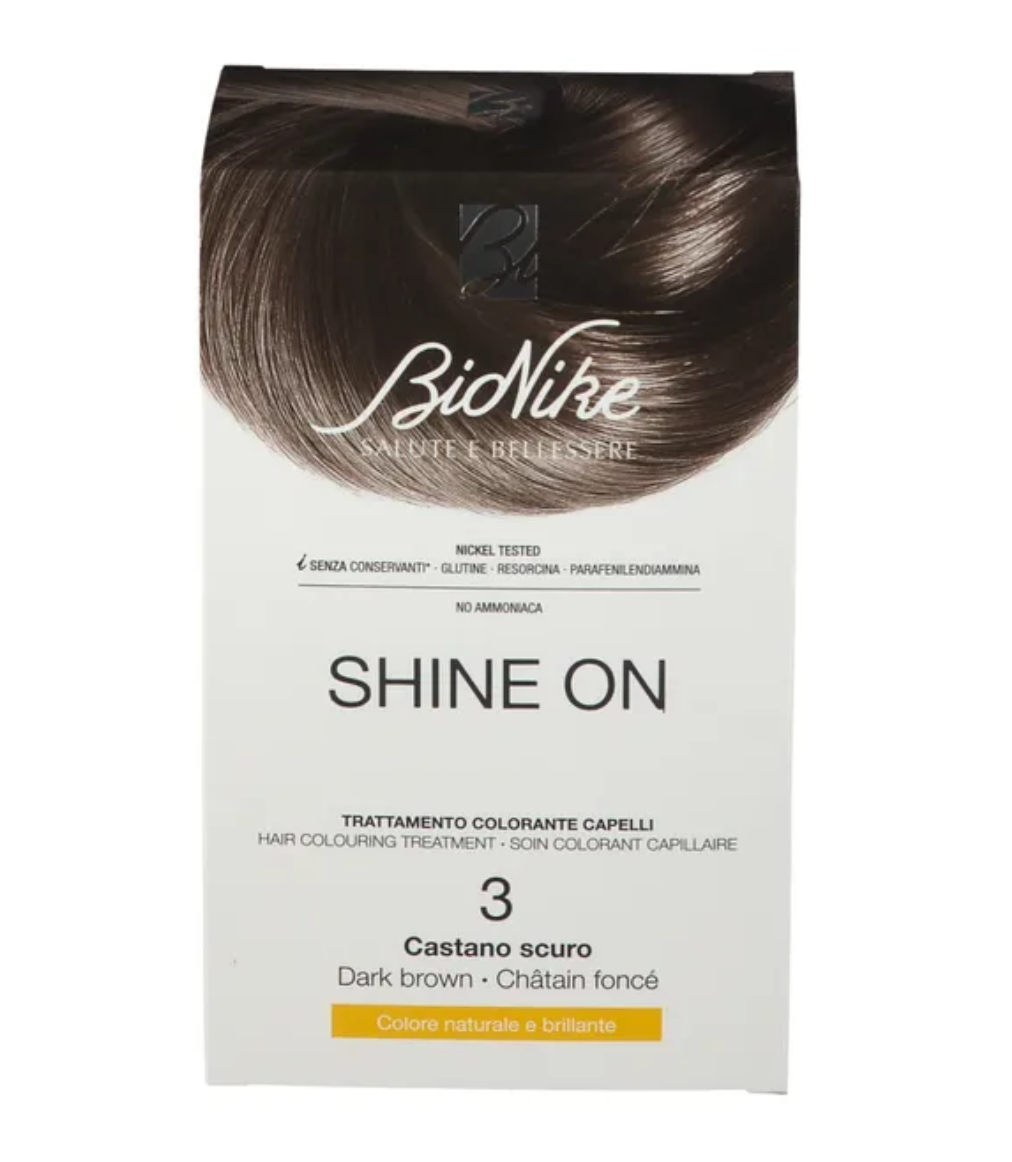 Bionike Shine On | Teinture des cheveux Femme | 125ml | 03 Châtain foncé