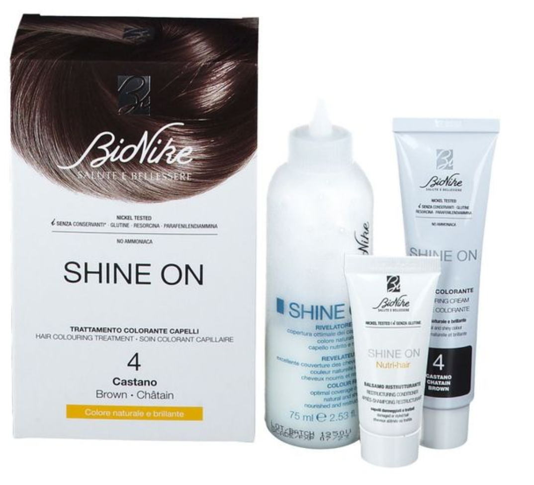 Bionike Shine On | Teinture des cheveux Femme | 125ml | 04 Chatâin