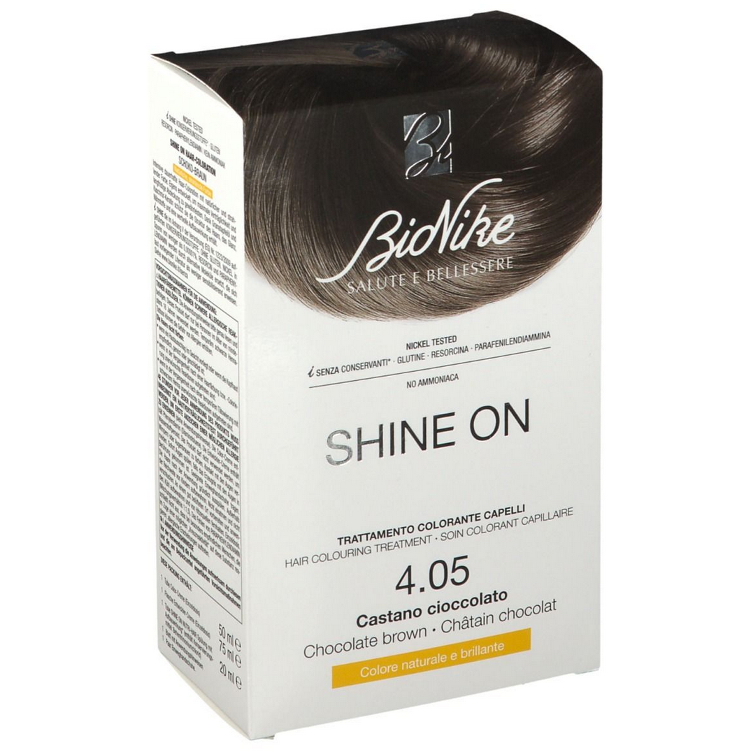 Bionike Shine On | Teinture des cheveux Femme | 125ml | 4.05 Châtain Chocolat