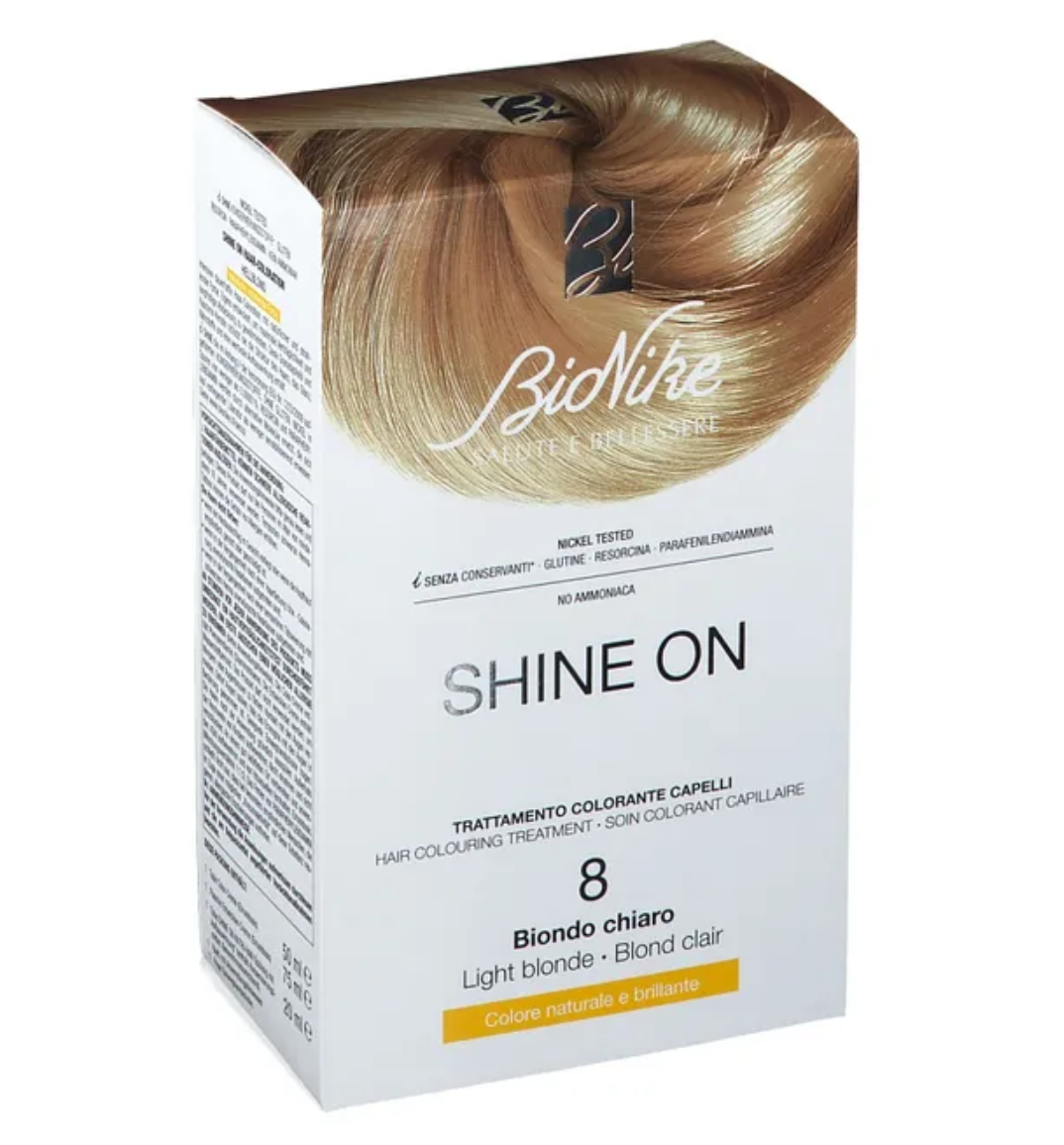 Bionike Shine On | Teinture des cheveux Femme | 125ml | 8 Blond clair