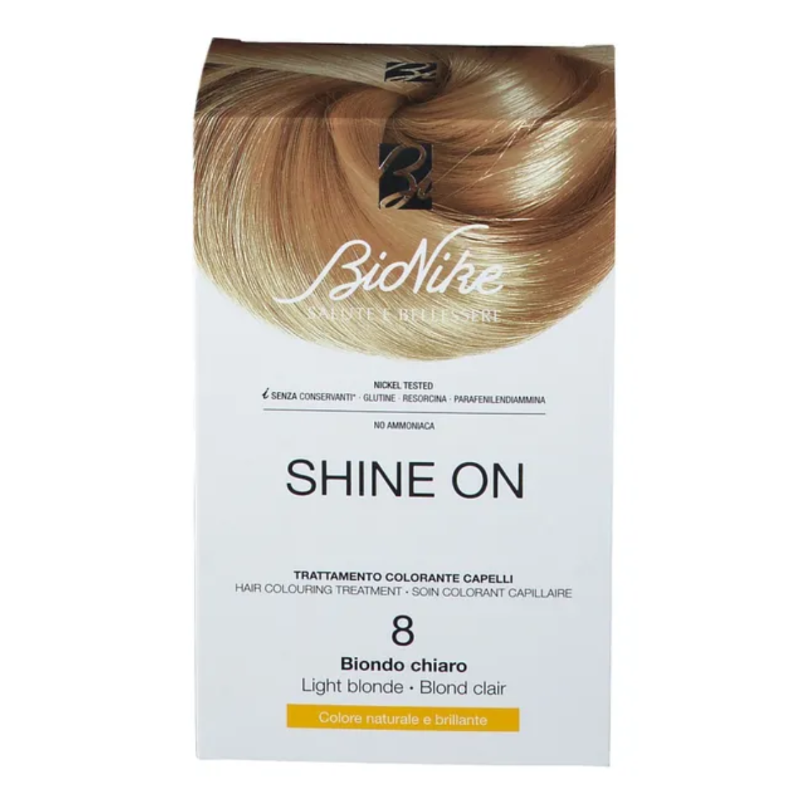 Bionike Shine On | Teinture des cheveux Femme | 125ml | 8 Blond clair