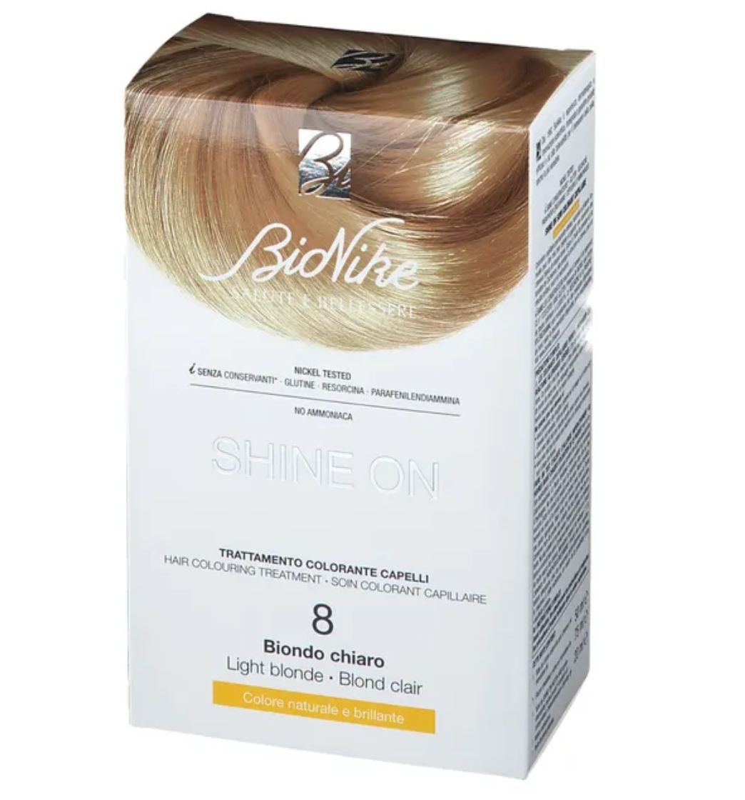 Bionike Shine On | Teinture des cheveux Femme | 125ml | 8 Blond clair