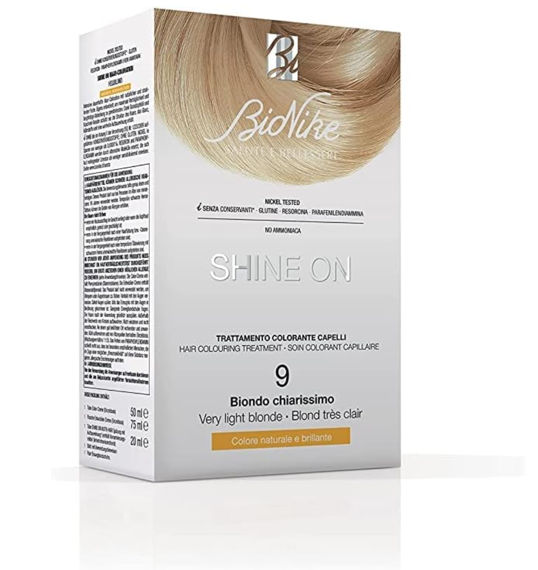 Bionike Shine On | Teinture des cheveux Femme | 125ml | 9 Blond très clair