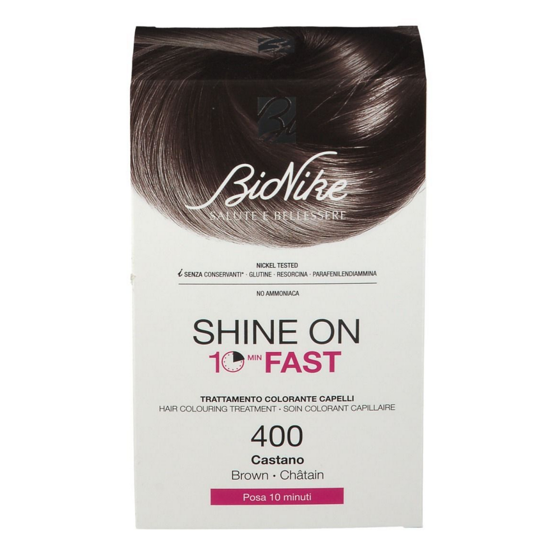 Bionike Shine On | Fast hair 400 | Teinture des cheveux Femme | 125ml | Chatâin