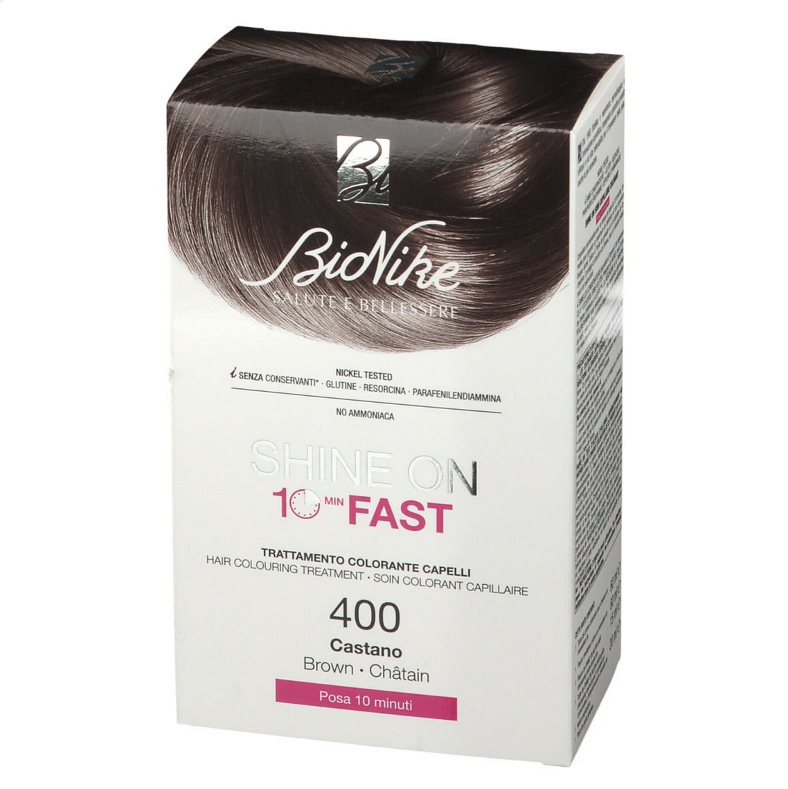 Bionike Shine On | Fast hair 400 | Teinture des cheveux Femme | 125ml | Chatâin